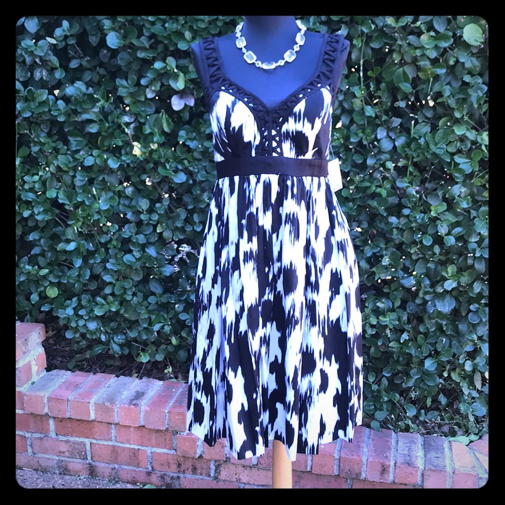 Black and White Dress with cutout straps.  Size 6